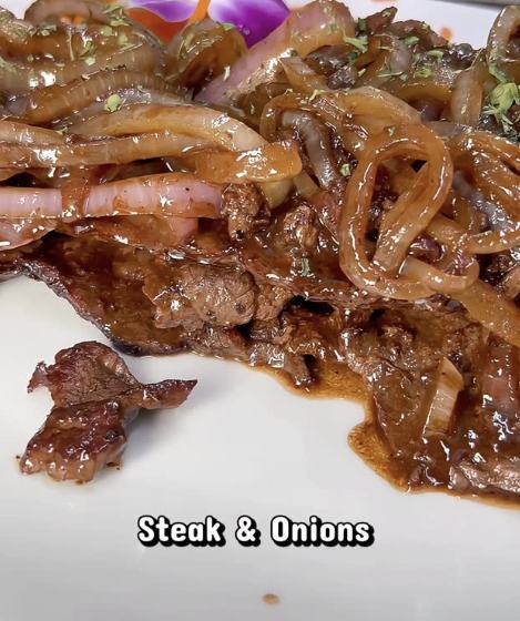 Steak and onions